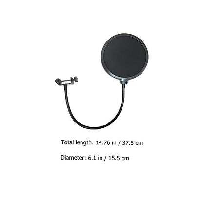 Double Layer Microphone Mic Shield with Swivel Mount for Recording