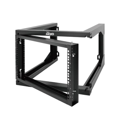 Tecmojo 6U Wall Mount Server Rack Swing Gate, Wall Mount Rack for 19in Computer/AV/Data/IT/Media Equipment, Open Frame Server Rack with 24in Depth, Square&Tapped Holes - size: 6U/24" Depth (New)