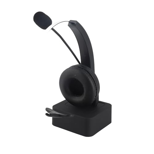 2.4GHz Wireless Call Center Earphone On Ear Headset with Charging Dock for Business Conference Calls, Language Learning, Adjustable Calling Headset