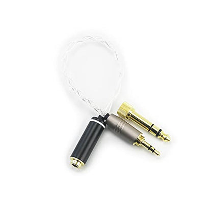 NewFantasia 3.5mm 1/8" TRS Male and 6.3mm 1/4" Adapter to 4.4mm Balanced Female Headphone Audio Adapter Cable