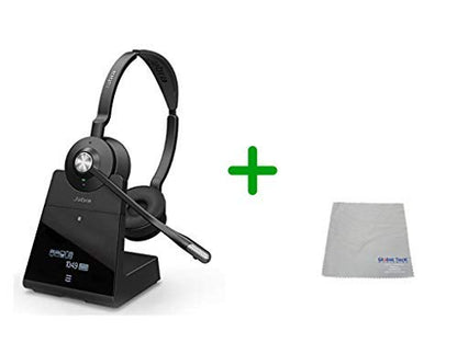 Jabra Avaya Compatible Engage Wireless Headset Bundle with EHS Adapter - Bluetooth Phones, PC/MAC, USB, Select Avaya Desk Phones, Compatible Vantage Series - K155, K165 (Duo, Engage 75)