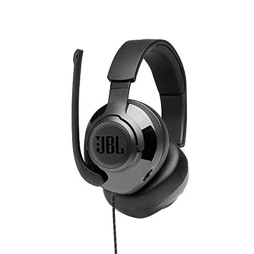 JBL Quantum 200 - Wired Over-Ear Gaming Headset with Voice Focus Directional flip-up mic and Memory Foam Ear Cushions (Black),(Pack of 4) - size: Large (Pack of 4)