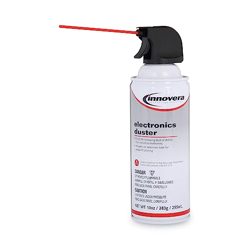 Innovera Compressed Air Duster Cleaner | 6 Count; Powerful Compressed Air Stream Quickly Removes Dust, Dirt, Lint, and Debris from Hard-To-Reach Areas