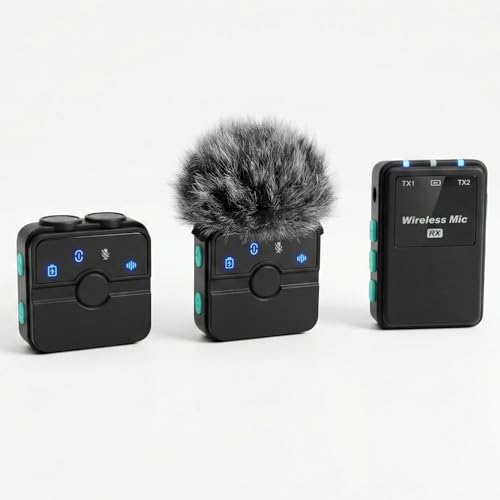 Creatormic Voice-enhancing Mini Wireless Lavalier Microphones for Iphone, Android, Camera - Limiter, Voice Eq, Noise Cancel, Magnetic Mount – 2 Pack Lapel Mics for Youtube, Vlogging, Streaming, Tiktok
