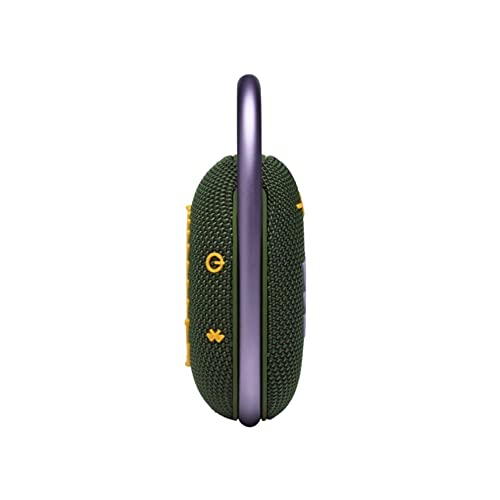 JBL Clip 4: Portable Speaker with Bluetooth, Built-in Battery, Waterproof and Dustproof Feature - Green (Renewed) - color: Green