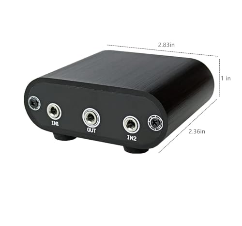 M1 2 in 1 Out 3.5mm Stereo Audio Switch aux switcher Speaker selector Splitter Box