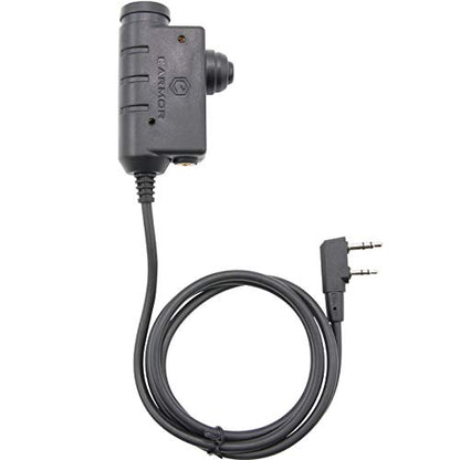 EARMOR M51 PTT Adapter for Baofeng Kenwood 2-Pin Radio, Headsets | Fits all EARMOR M32 headsets; Wouxun, Retevis, Quansheng, TYT two-way radios; push-to-talk walkie talkie adapter - style: M51