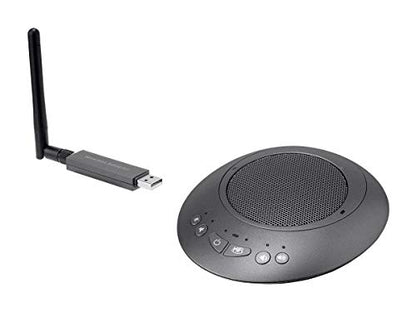 Workstream by Monoprice Wireless Omni Directional USB Conference Room Mic and Speaker, 360 Degree with Noise and Echo Cancellation
