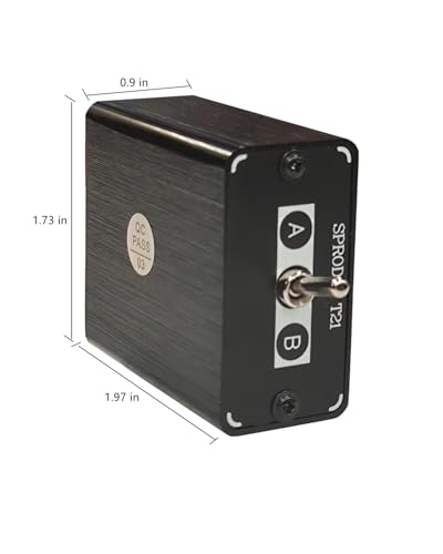 Generic SPRODIO 2 PORT 3.5mm Stereo Audio Switch Box AUX headphone Speaker Manual selector switcher Use 6A toggle switch (2 in 1 out / 1 in 2 out) -T21