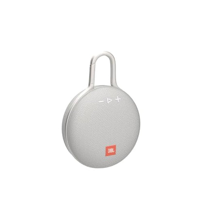 JBL Clip 3 Waterproof Portable Bluetooth Speaker - White (Renewed) - color: White