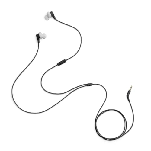 JBL Endurance Run 3 - Wired Sport Headphones - Black/Gray | FlipHook technology for versatile wearing style, IP65 dustproof and water-resistant, JBL Pure Bass Sound, Hands-free calls