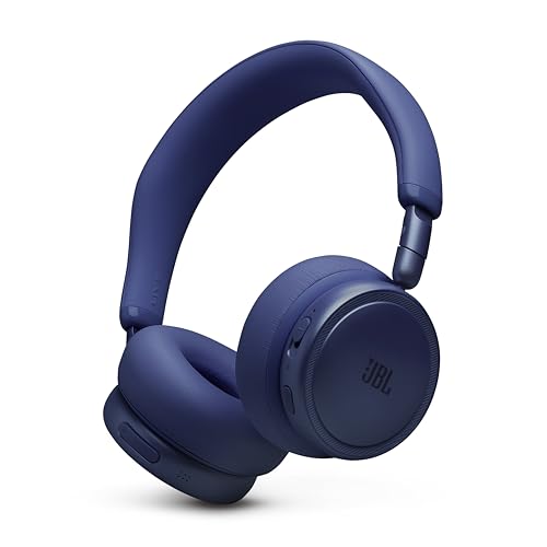 JBL Live 680NC - Noise Cancelling Headphones - Blue | JBL Signature Sound with Hi-Res Audio wired and wireless, True Adaptive Noise Cancelling 20, real time calibration - color: Blue
