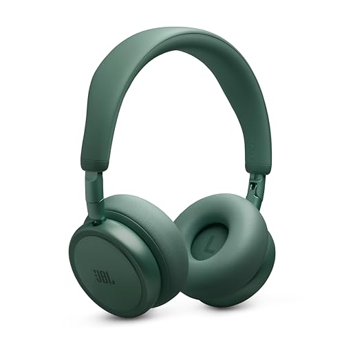 JBL Live 680NC - Noise Cancelling Headphones - Green | JBL Signature Sound with Hi-Res Audio wired and wireless, True Adaptive Noise Cancelling 20, real time calibration - color: Green