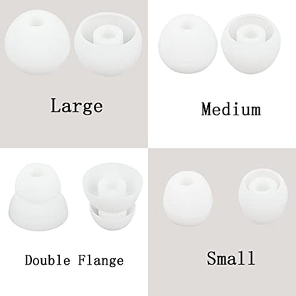 Replacement Silicone Ear Tips Earbuds Buds Set Compatible with Powerbeats Pro Beats Wireless Earphone Headphones,4 Pairs（White） - color: White