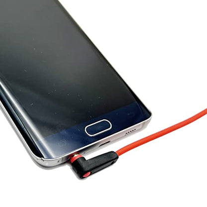 Seadream 3.5mm Aux Cable Short 2Pack 8inch 3Port | 3.5mm Right Angle Male to Male Stereo Audio Cable Replacement for Headphones, iPods, iPhones, iPads, Home / Car Stereos