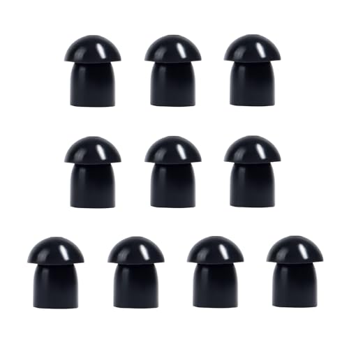 Acoustic Coil Tube Earpiece Replacement Mushroom Ear Tips Ear Buds - color: Black