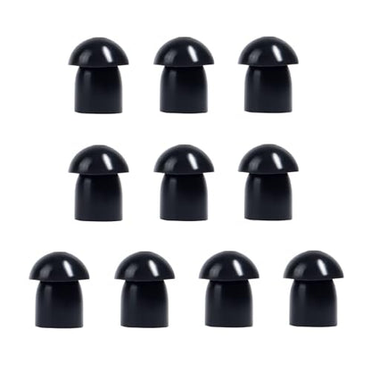Acoustic Coil Tube Earpiece Replacement Mushroom Ear Tips Ear Buds - color: Black