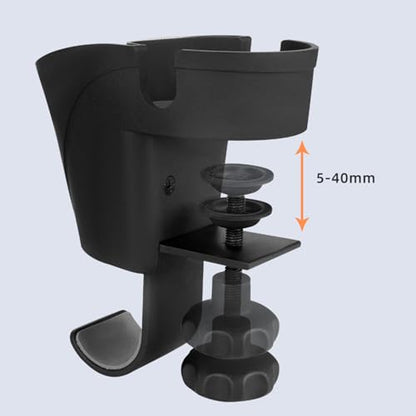 Space Saving Clamp On Headphone Holder with Pen Cup Holder for Easy Access On Any Desk Surfaces No Drill Headsets Holder