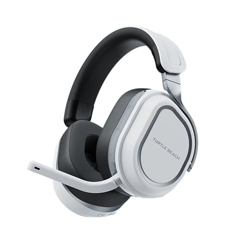 Turtle Beach Stealth 700 Wireless Multiplatform Gaming Headset Renewed, PS5 | PlayStation, PS4, Bluetooth, 60mm Dual Drivers, 80-Hr Battery, Noise-Cancelling Flip-to-Mute Mic, Dual Transmitters, White - color: White, style: Stealth 700