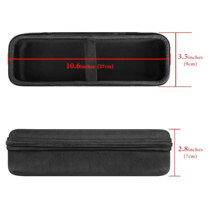 Geekria for Creators Microphone Case, Mic Carrying Case, Travel Protective Bag with Cable Storage Compatible with TONOR TW630, TW620, Dolphin MCX10, MCX20, Gemini Sound GMU-M100 (Black)