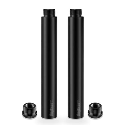6 Inch Mic Stand Extension Tubes KE26XL, 5/8-27 Male to Female, 2 Pack | Dual Long Reach Risers, Boom Arm Extenders, XLR Cable Clearance, Overhead Recording Podcasting Streaming Setup - size: 6-INCH 2PCS