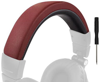 SOULWIT Headband for Audio Technica ATH M50, M50X, M50XWH, M50XBT, M50XBT2, M50S/LE Headphones, Replacement Headstrap Pad Repair Part (Burgundy) - color: Burgundy