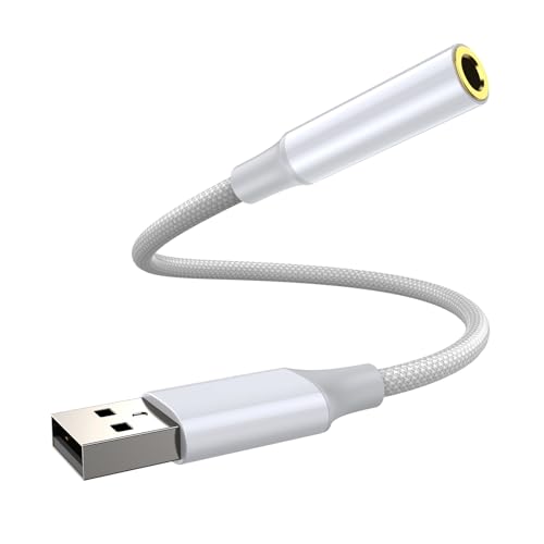 USB to Aux Adapter,USB to 3.5mm TRRS Female Headset for PS4/PS5 | USB to 3.5mm Jack Audio Adapter,USB to Audio Jack Adapter,for PS4/PS5/Headphone/Mac/Linux/Laptop/Desktops/Docking Station