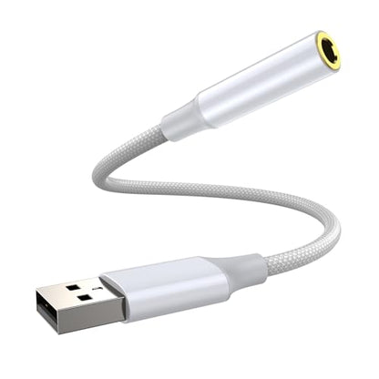 USB to Aux Adapter,USB to 3.5mm TRRS Female Headset for PS4/PS5 | USB to 3.5mm Jack Audio Adapter,USB to Audio Jack Adapter,for PS4/PS5/Headphone/Mac/Linux/Laptop/Desktops/Docking Station