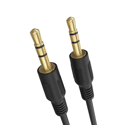 3.5mm Aux 오디오 케이블 스테레오 1.8m(6피트) AUX 케이블 수-수 스피커 케이블 보조 코드 어댑터 자동차, 휴대폰, 헤드폰용 - 블랙