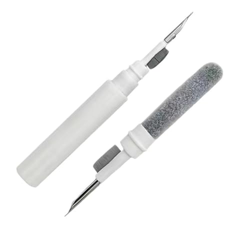 1pc Cleaner Kit for Earbuds, Multi-Function Cleaning Tool with Brush Flocking Sponge for Wireless Earphones Bluetooth Headphones Case Camera and Phone(White) - color: White