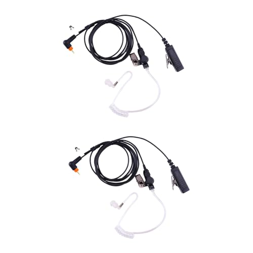 Earpiece Headset Compatible with SL300 SL7550 7580 SL4000 SL3500e SL1K SL1M Walkie Talkie 2 Way Radio,with Acoustic Tube Earpiece and Mic PTT (2 Packs) - style: 2 Packs