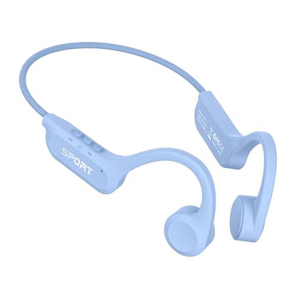 CXK Bone Conduction Headphones Bluetooth 5.4, Open Ear Headphones 10H Playtime Sports Earphones with Mic, IPX6 Waterproof Wireless Headphones for Running - color: Blue