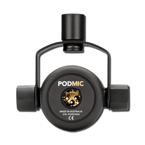 Rode PodMic Dynamic Broadcast Microphone with PSA1+ Microphone Boom Arm, WS14 Pop Filter, and Premium XLR Cable (Purple)