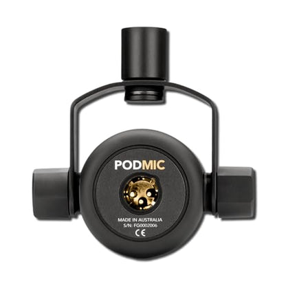 Rode PodMic Dynamic Broadcast Microphone with PSA1+ Microphone Boom Arm, WS14 Pop Filter, and Premium XLR Cable (Purple)