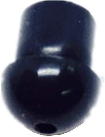 Lsgoodcare 100PCS Black Silicone Rubber Replacement Mushroom EarTips Earbud Compatible with Motorola Kenwood Icom Baofeng HYT Midland Radio Surveillance Acoustic Coil Tube Earpiece Headset - color: black