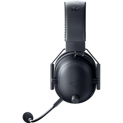 Razer BlackShark V2 Pro Wireless Gaming Headset, 70 Hr Battery, Black | Detachable Mic, Pro-Tuned FPS Profiles, 50mm Drivers, Noise-Isolating, Memory Foam Earcups, PC, PS5, Switch 2, Bluetooth 5.2 - color: Black, style: Gen 2