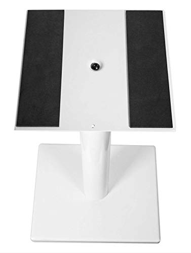 Rockville RS29W 29" Black Bookshelf Speaker/Studio Monitor Stands, Pair | White, 60 Lb Load Capacity, EVA Isolation Pads, Cable Management, Powder Coated, Brass Spikes, Rubber Feet, 9" x 9" Top - color: White