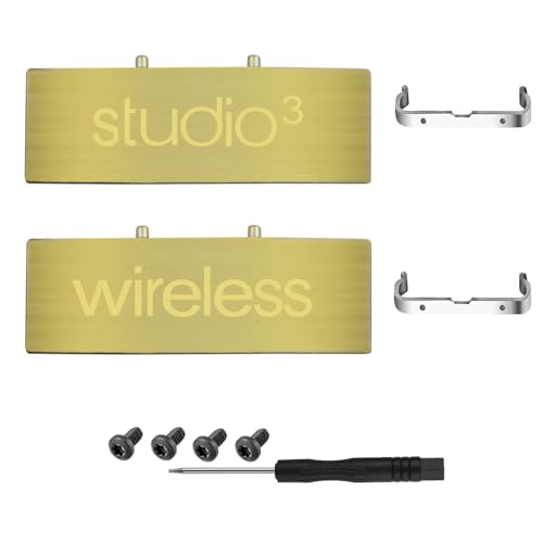Studio 3 Hinge Replacement Parts Repair Kit Headband Connector Metal Folding Clip Pin Accessories Compatible with Beast Studio 3.0 Headphones. (Gold)