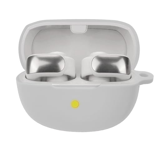 Silicone case for The New Bose Ultra Open Earbuds 2024, Shockproof case for Bose Ultra Open Earbuds 2024 with Carabiner and Wrist Strap. (White) - color: White