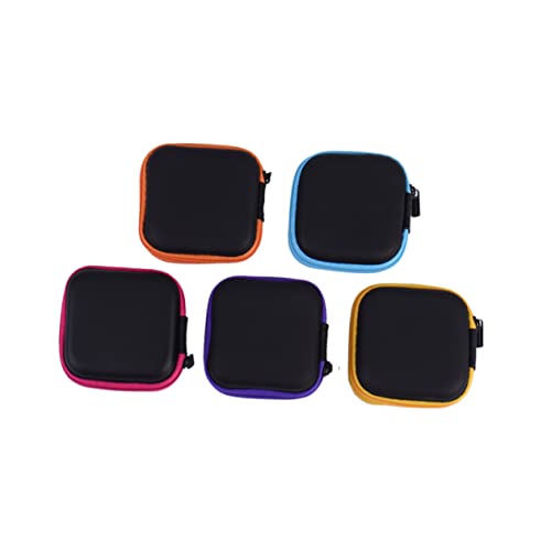 Lurrose Portable Mini EVA Headphone Case Hard Water Resistant Earphone Pouch with Soft Lining and Mesh Pocket for Travel Carrying Small Accessories Yellow