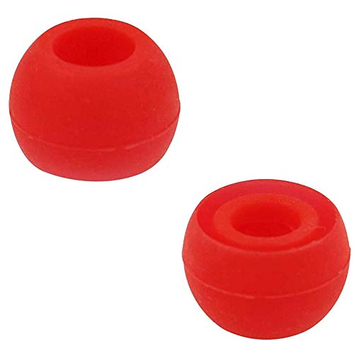 Replacement Silicone Earbuds Ear Tips Eargels Buds Set Compatible with Beats Powerbeats 3 Powerbeats 2 Wireless in-Ear Earphones (4 Pairs/Dark Red) - color: Dark Red