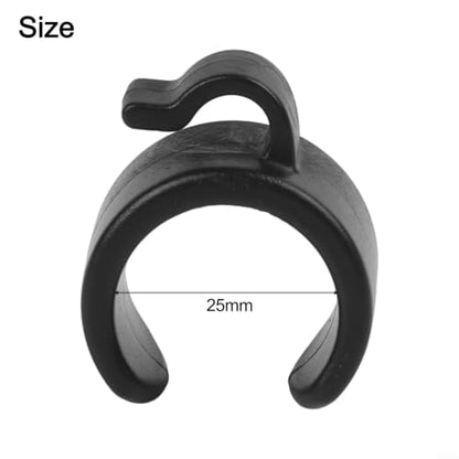 10 Pack Plastic Mic Cable Clips for Tripod Stand, ABS Microphone Wire Clamps Holder for Studio Desktop PC, Black Cable Management Organizers for 20-25mm Pipes(25mm) - size: 25mm