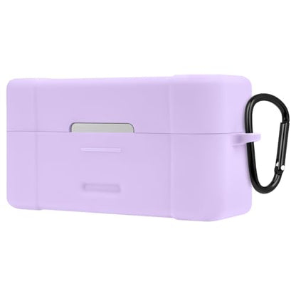 Geekria for Creators Microphone Case Cover Compatible with DJI Mic 2 Charging Case, Mic Silicone Protective Case Skin, Soft Microphone Travel Charging Case Sleeve (Purple) - color: Purple