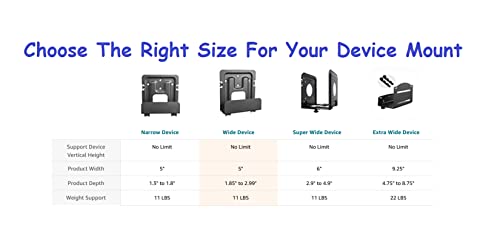 Mount Plus MP-APM-06-01 2 Pack Streaming Media Player Wall Mounting Bracket for Most Small Devices Up to 11 lbs. - Apple TV, Roku, Fire TV, Sonos Port (2 Pack Narrow) - size: 2 Pack Narrow