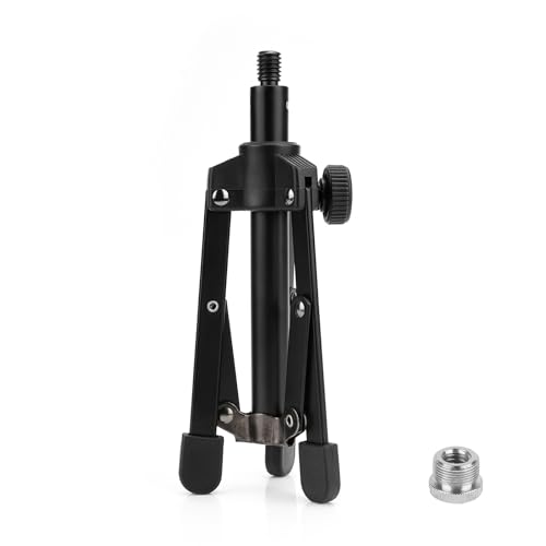 Geekria for Creators Tabletop Tripod Mic Stand Compatible with JBL Wireless Two, Sennheiser E835, E835-S, Audio-Technica ATM510 Microphones, Desktop Mic Stand with Foldable Non-Slip Feet