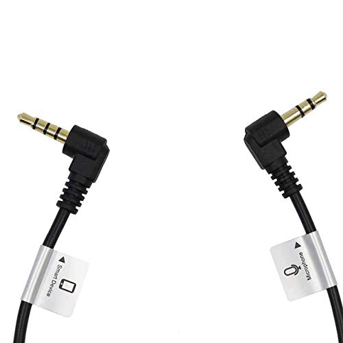 ProMaster Audio Cable 3.5mm TRRS Male Right Angle - 3.5mm TRS Male Right Angle - 1' Straight, (Model 7997)