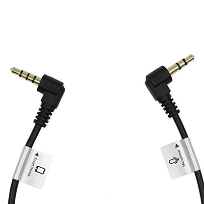 ProMaster Audio Cable 3.5mm TRRS Male Right Angle - 3.5mm TRS Male Right Angle - 1' Straight, (Model 7997)