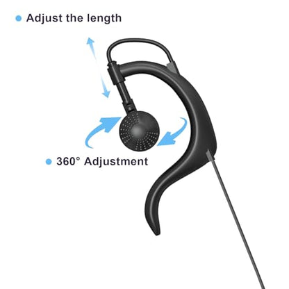 2 Pack Earpiece 2 Pin K Plug Headset for MD-UV380Plus MD-UV390Plus UVL-15W