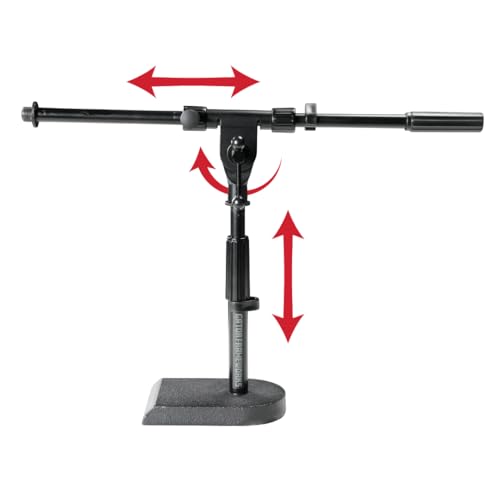 Gator Frameworks Rok-It Series Low-Profile Microphone Stand with 16" Adjustable Boom Arm, Ideal for Bass Drums and Guitar Amps (RI-MIC-200) - style: Low-Profile Microphone Stand