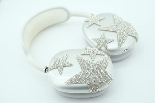 Star Bling Case Cover for AirPods Max Headphones(2024/2020)(USB-C/Lightning),Clear Soft TPU Anti-Scratch Ear Pad/Ear Cups/Headband Case Transparent Accessories for Apple AirPods Max - color: Star